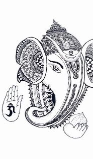 Ganesha ink drawing